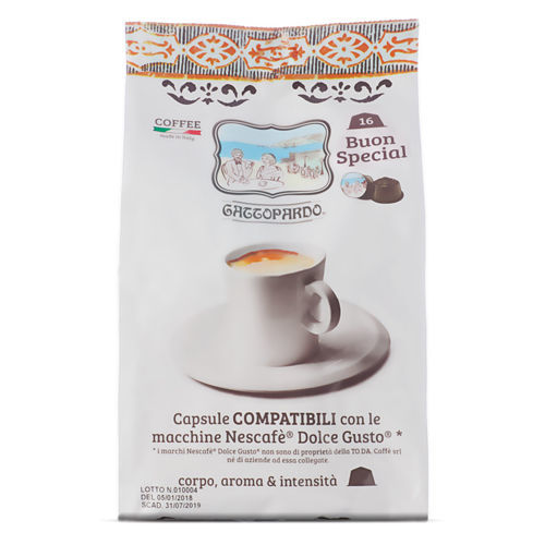 128 Capsule Special Caffè Gattopardo To.Da Compatibili Dolce Gusto