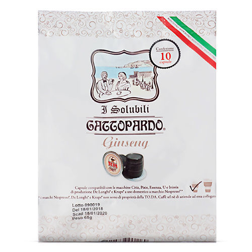 10 Capsule Ginseng Caffè Gattopardo ToDa Compatibili Nespresso